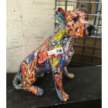 GRAFFITI STAFFORDSHIRE DOG