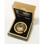 THE OFFICIAL LONDON 2012 OLYMPIC £5 GOLD PROOF COIN - BOXED WITH CERTIFICATE