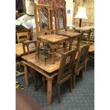 HARDWOOD TABLE & 6 CHAIRS