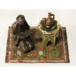 PAINTED BRONZE ARAB INKWELL