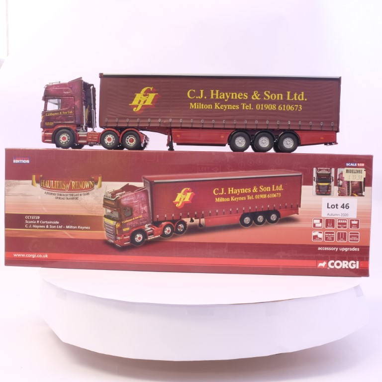 Corgi Scania R Curtainside - C.J. Haynes & Son LTD