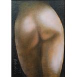 David J. Andrews, (contemporary) a lady's posterior, oil on board, signed 20x14cm