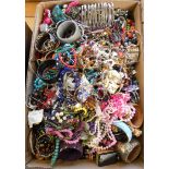 A large quantity of costume jewellery