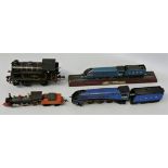 A Hornby 'O' gauge clockwork type 40 carriage, together with two models of 'The Mallard' and the '