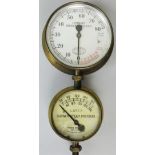 A London and North Eastern Railway burner steam pressure gauge, by Dewrance London, diameter 13cm,