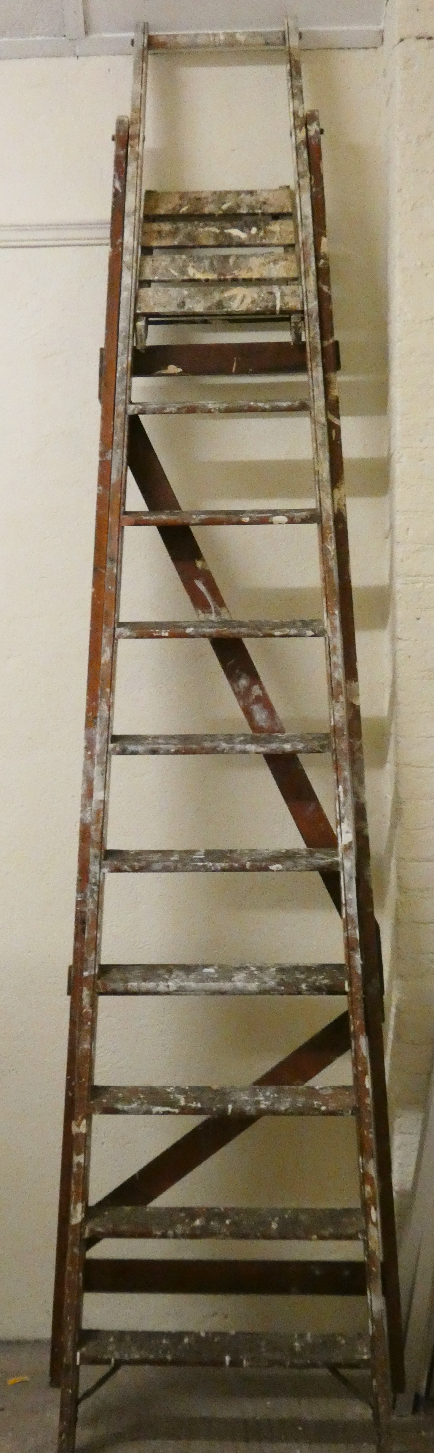 A ten foot painters ladder by Slingsby, marked 'AM43'. Please note this is sold as a decorative item