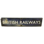 A British Railway (E) sign 'British Railways', 14 x 65cm.