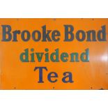 An enamel single sided advertising sign for Brooke Bond Dividend Tea, 51 x 76cm.
