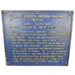 A cast iron London and North Eastern Railway (LNER) notice, 'This footpath is for the use of