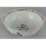 A Chinese famile rose bowl, Qing dynasty, with floral decoration, diameter 24 cm.