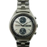 Seiko Panda Jumbo chronograph automatic stainless steel gentleman's wristwatch,