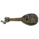 A late 19th century/early 20th century .800 standard silver novelty mandolin, stamped ET twice and