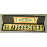 A boxed collection of English made handpainted marching band British Soldiers, 'The Salvation Army