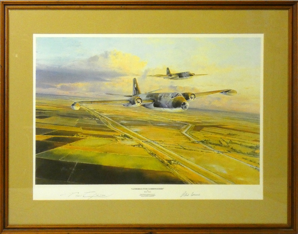 Four limited edition signed and framed aviation prints, including "Canberras over Cambridgeshire", - Image 13 of 22