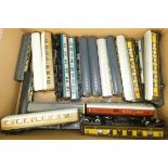 A quantity of railway coaches and locomotives, to include a pair of Hornby L6360 Regional Railways