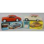 Corgi - a boxed die-cast model of a No. 205 Riley Pathfinder Saloon, together with a No. 234 Ford