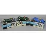 Three boxed Tri-ang Scalextric models made by Minimodels Ltd, comprising a Vanwall MM/C.53