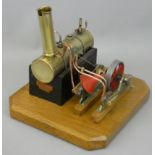 A boxed vintage Mamod SE3 twin cylinder super-heated steam engine, manufactured and guaranteed for