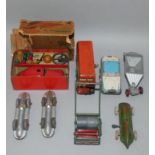 A boxed Schuco Telesteering Car 3000 with instructions, together with other tin plate and die-cast
