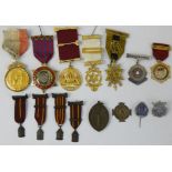 Masonic and other charitable instruction medals, badges and pins, including League of friends,