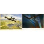 Lancaster Bale Out by Frank Wootton framed limited edition print, No. 809/850, signed by Norman