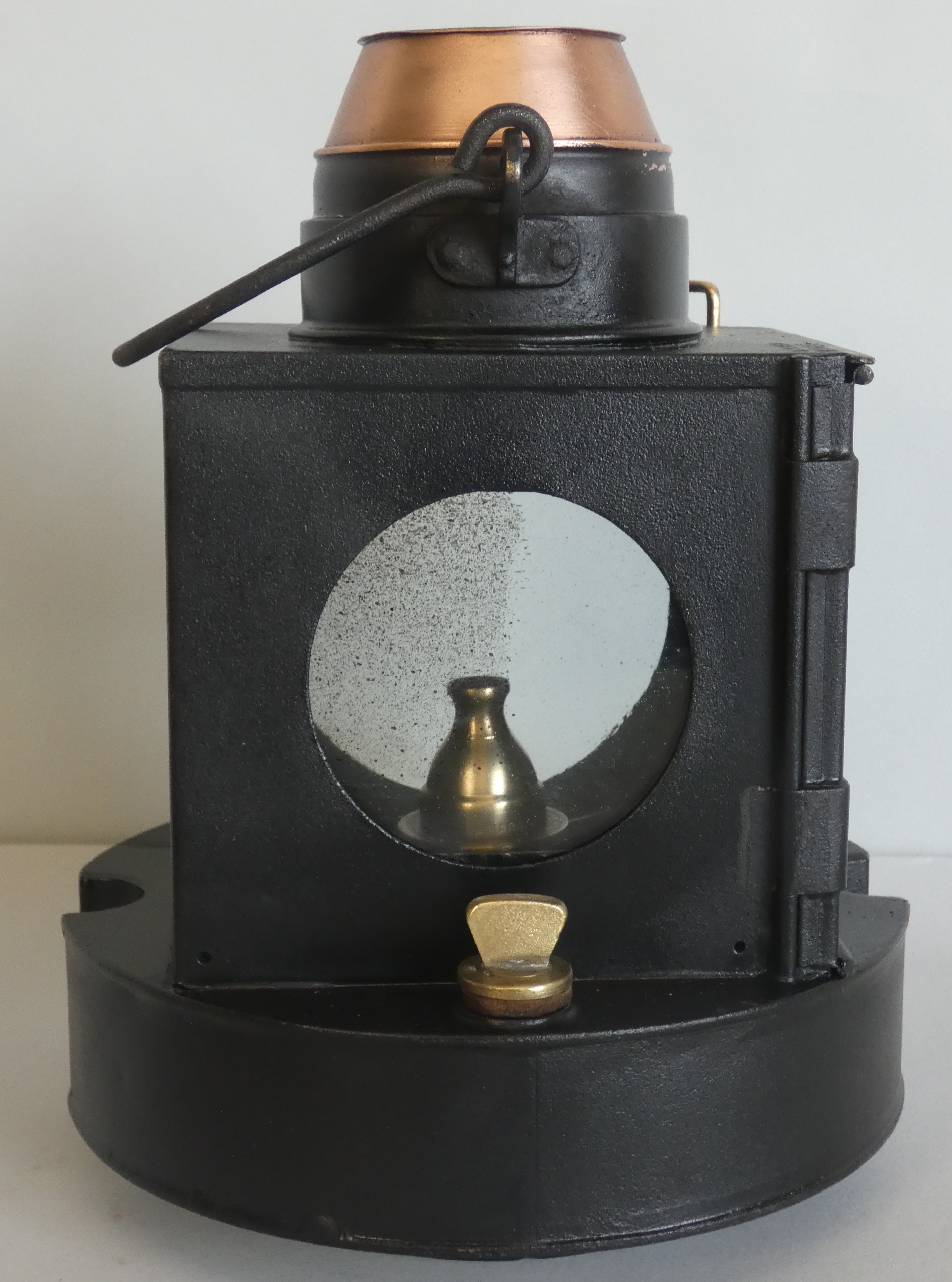 A Great Northern Railway signal lamp interior for Peterborough, by the
