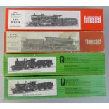 Four boxed 'OO' gauge locomotive kits to include a Wills Finecast GWR County 4-4-0 metal locomotive,