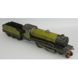 A live steam tinplate model 'O' gauge steam locomotive, by Bowman Models, of 4-4-0 LNER 4472.