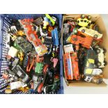 Miscellaneous playworn and unboxed die-cast and plastic model vehicles, various makers to include