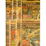 Eighty-two issues of Marvel Transformers comics 1984-1987, to include issue #1 Marvel UK 1984,