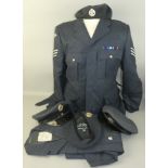 Royal Air Force Uniform, man's No. 1 dress jacket with Sergeant's stripes and medal ribbons,