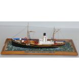 G. Pearson, Hull, a wooden scratch-built model of H412 EDWARD B. CARGILL, a steam trawler built in