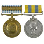 A Korea Medal named to 22546799 Bdr. W. D'Aray R. A, together with a United Nations Korea Meday (