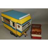 A 1970's Pedigree made Sindy 'Caravan' playset, with printed details to the interior within the