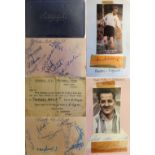 A predominately football related autograph album, c.1954/1956, collected by David Cullen of Lincoln,