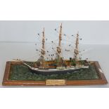 G. Pearson, Hull, a wooden scratch-built model of BRUNSWICK, a Hull whaler who led the Hull fleet to