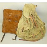 A Franze Brehme Walsrode Tornister backpack dated 1936 named to H. Attendorf Bergeler b. Gelde,