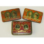 Two Cadbury Bourneville presentation tins, celebrating the 1911 Coronation, one containing the