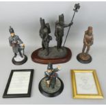 A Ballantynes of Walkerburn pair of infantry figures mounted on a plinth, No. B42e, together with