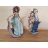 Lladro; May Dance, model 05662, box together with Pales Forever, model 07686, box, (2).