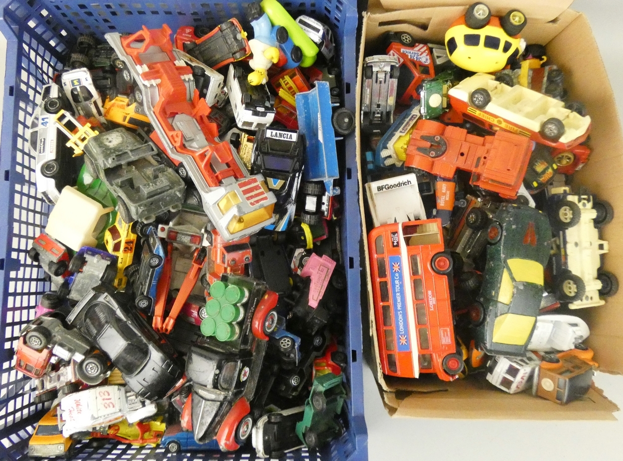 A collection of playworn die-cast vehicles housed in a carry display case, to include Matchbox, - Image 2 of 2