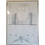 To be sold on behalf of the YMCA, David Hockney, self portrait in bathroom mirror with sink, New