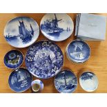 Various Bing & Grondahl year plates, a Furnivals Ltd 'Old Chelsea' part tea service, a Royal