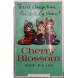 A tin printed single sided advertising signs, Cherry Polish, printed and produced by Chiswick