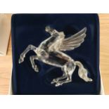 Swarovski; Fabulous Creatures, The Pegasus, 1998, certificate, box, case, stand, plaque.