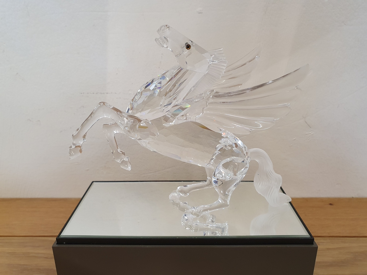 Swarovski; Fabulous Creatures, The Pegasus, 1998, certificate, box, case, stand, plaque. - Image 2 of 3