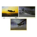 Three aviation prints including "Calling Starlight", by Philip West signed by the artist and John