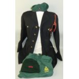 A Royal Marines uniform jacket bearing red and blue aiguillette, together with a Royal Marine