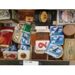 A collection of cigar, cigarette and matchboxes, some unopened.