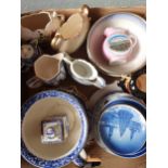 Three Bing & Grondahl year plates, various blue and white china, including Ringtons, a Palissy